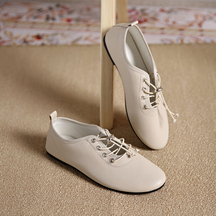 Elegant Lace-Up Ballet Flats