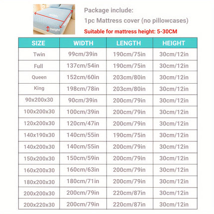 3-Layer Quilted Waterproof Fitted Sheet Protector