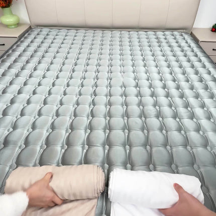 Luxury White Satin 3pcs Duvet Cover Set