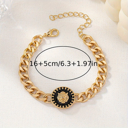 Geometric Lion Head Unisex Bracelet