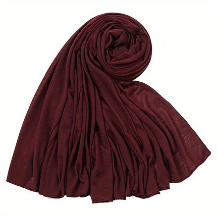Solid Color Jersey Hijab Scarf