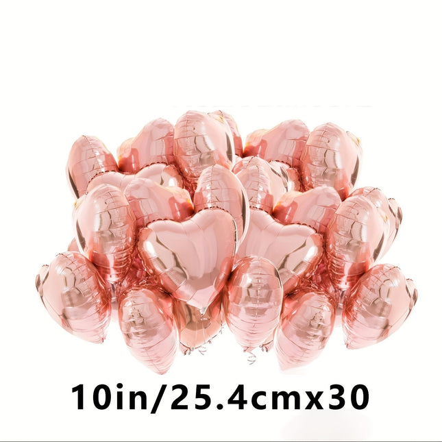 Rose Gold Heart-Shaped Balloons – Perfect for Romantic Events