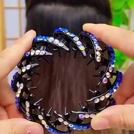 Elegant Bird Nest Rhinestone Hair Clip