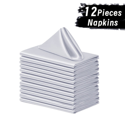 6/12pcs Luxury Soft Satin Napkins
