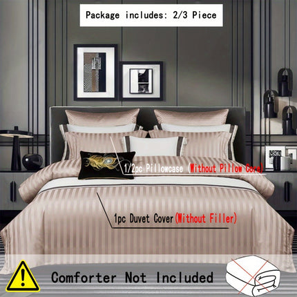 Luxury White Satin 3pcs Duvet Cover Set