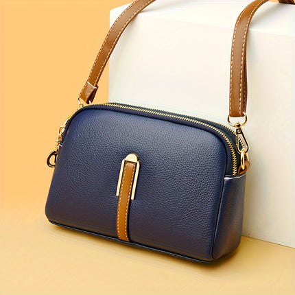 Retro Color Contrast Crossbody Bag