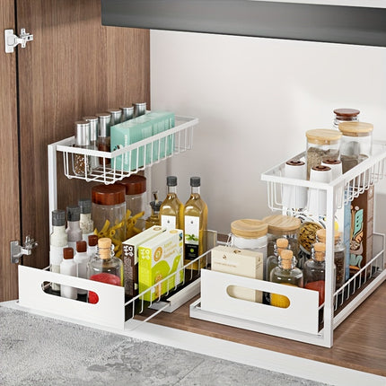 Double-Layer Pull-Out Under Sink Organizer