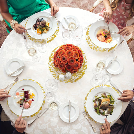 30/60pcs Golden Disposable Aluminum Foil Placemats