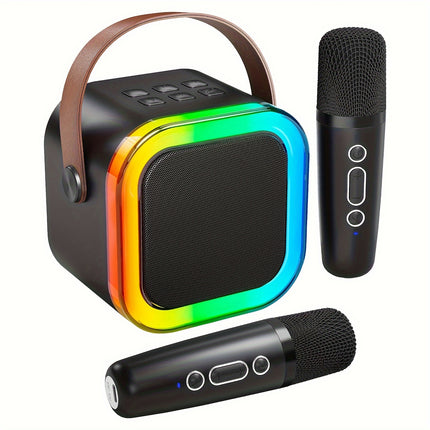 Portable Karaoke Machine with Mics - Monti Bargains