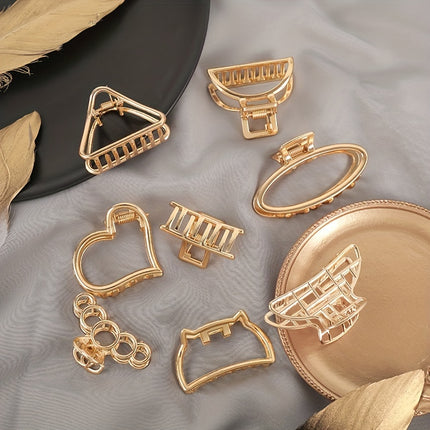 Hollow Heart Metal Hair Clips