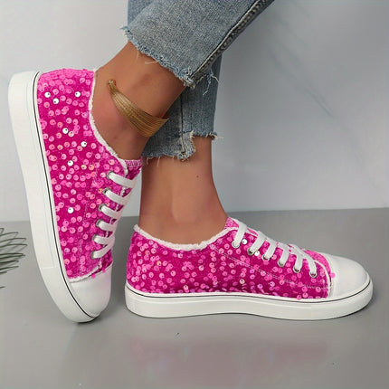 Sparkly Sequin Canvas Sneakers