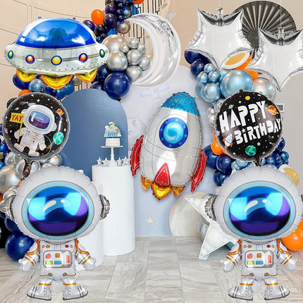 17pcs Astronaut Spaceman Aluminum Film Balloon