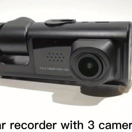 3-Channel HD Dash Cam with Night Vision & Parking Mode