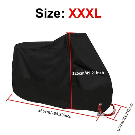 Motorcycle Rain Cover - Waterproof 190T Polyester Protection