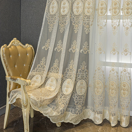 Glam Sheer Curtains with Beads