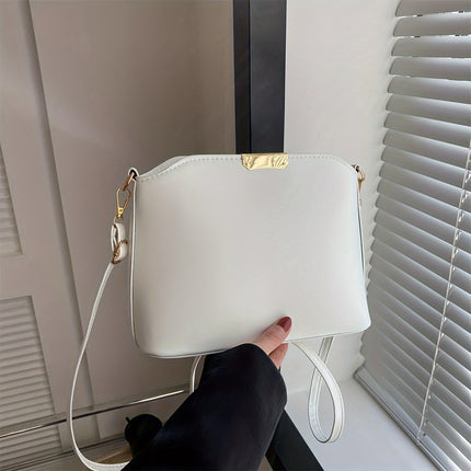 Classic Solid Color Shell Shoulder Bag