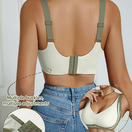 Seamless Color Block Wireless Bra