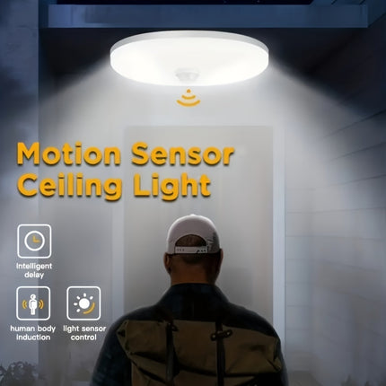 6000K LED Motion Sensor Ceiling Light – Flush Mount