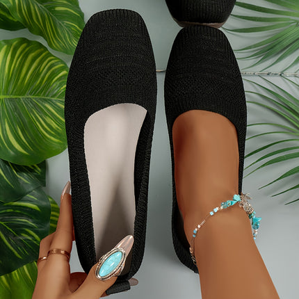 Women's Woven Square Toe Flats