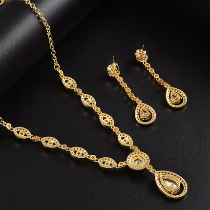Luxurious Teardrop Zirconia Set