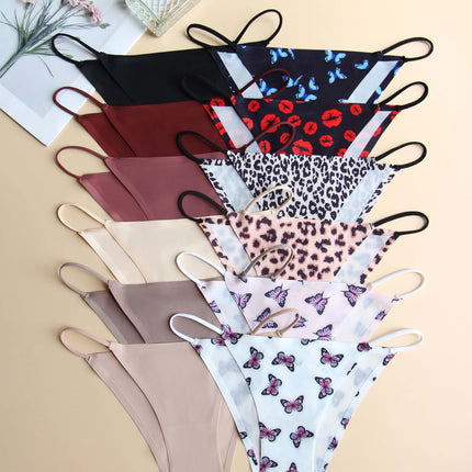 12pcs Seamless Print Briefs Set