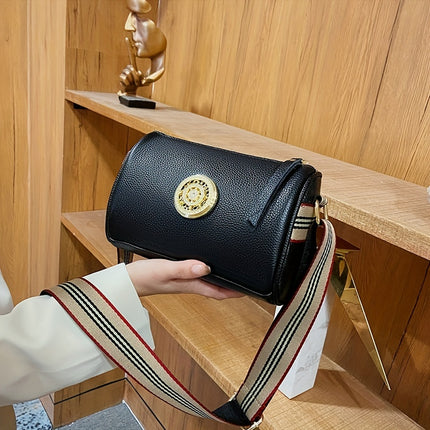 Trendy Leather Barrel Bag