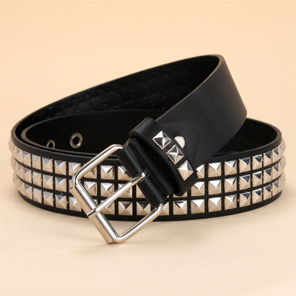 Black Punk Rock Studded Belt
