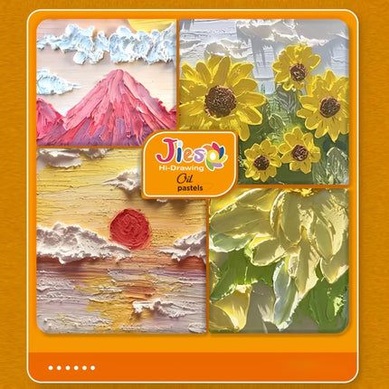 JIESO Premium 102pcs Soft Oil Crayons Set