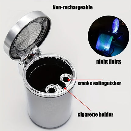Luminous LED Car Ashtray – Sleek & Smokeless Solution