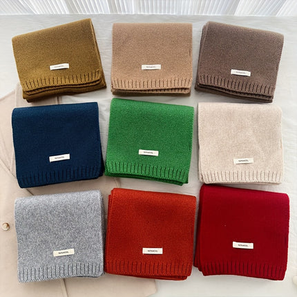 Luxurious 100% Pure Wool Knit Scarf