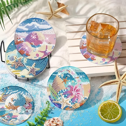 Ocean Theme Diamond Coaster Set