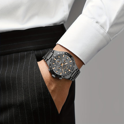 Black Sport Chronograph Quartz Watch