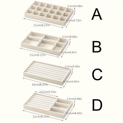 4pcs Velvet Jewelry Organizer