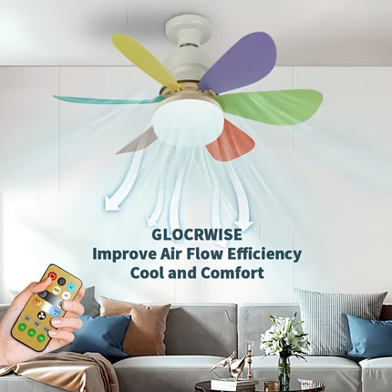 Ceiling Fan Light with Remote – 3-Speed Dimmable Fan