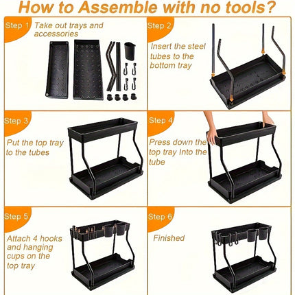 2-Tier Large Capacity Pull-Out Organizer
