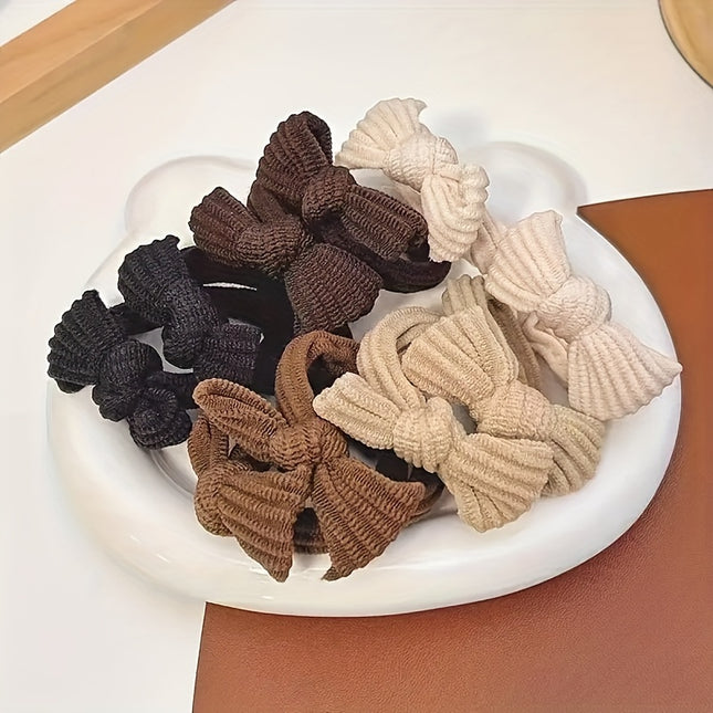 10Pcs Bow Hair Scrunchies Set – Sweet & Stylish Ponytail Holders