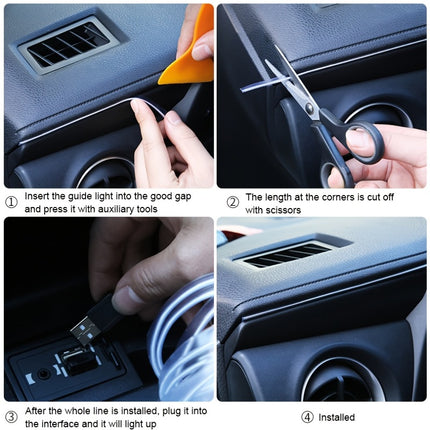 5M Blue Neon LED Car Interior Strip Light