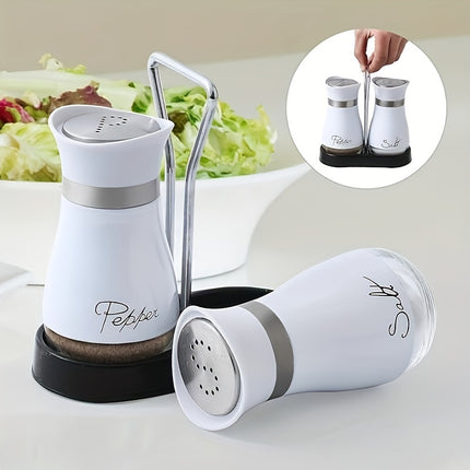 Stainless Steel & Glass Salt & Pepper Set