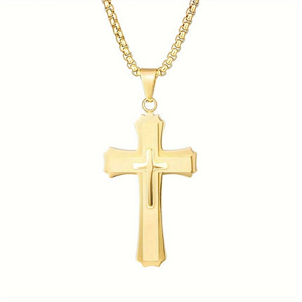 Classic Religious Cross Pendant Necklace