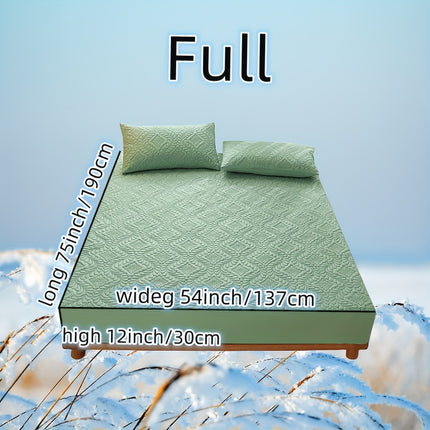 3pcs Waterproof Solid Fitted Sheet Set - 360° Coverage
