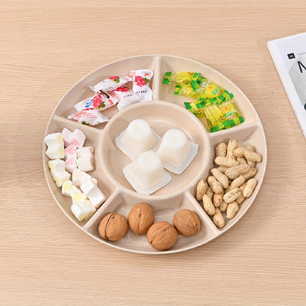 6-Compartment Round Snack Plate: Perfect for Parties