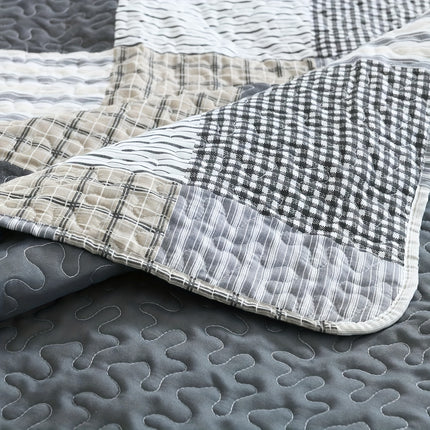 Soft & Breathable Floral Print 3pcs Bedspread Set - Reversible