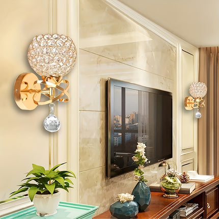 Modern Crystal Wall Sconce – Elegant Lighting for Any Room