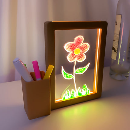 USB-Powered 3D LED Night Light with Acrylic Message Board