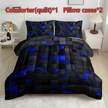 Black & Red Plaid Quilt Set - Stylish & Cozy Bedding