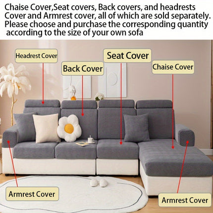 Modern Polar Fleece Sofa Slipcover - Elastic-Fit, Pet-Friendly Protector