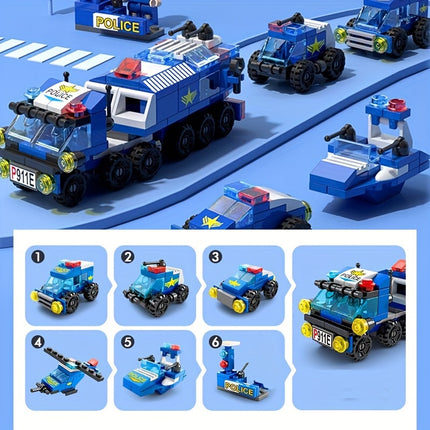 6-in-1 Police Building Blocks – Creative Fun for Kids! - Monti Bargains