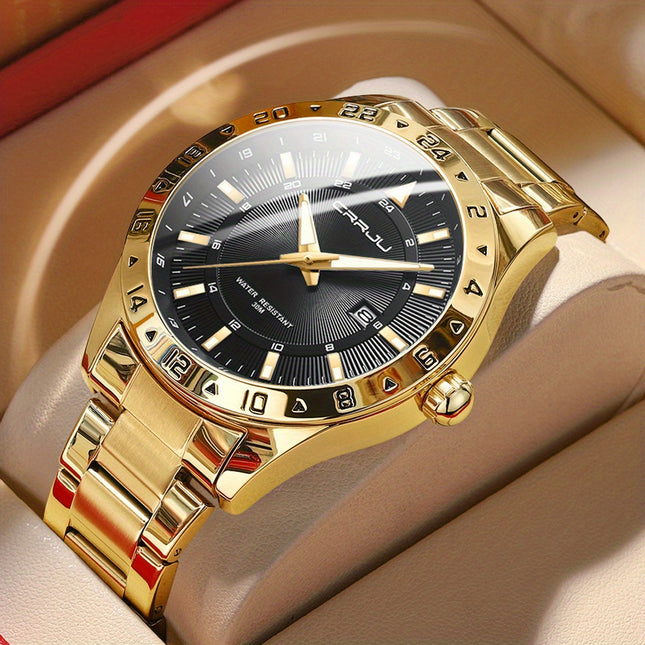 Stylish Steel Strap Calendar Watch