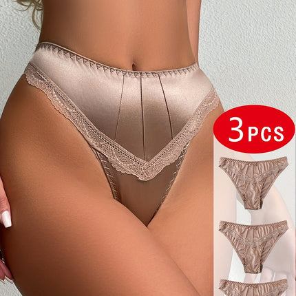 3-Pack Lace Stitching Briefs