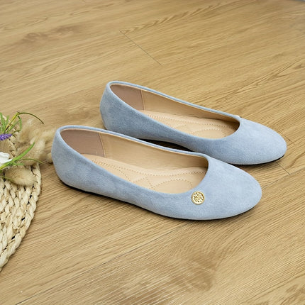 Golden Buckle Casual Slip-On Flats